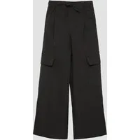 s.Oliver Chinos Hose WIDE LEG Wide-Leg-Hose mit hohem Bund und Cargotaschen