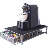 JEOBEST Klappstuhl Kaffee Kapselhalter, Aufbewahrungsschublade, für 60 Stück Kaffeekapseln