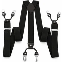 MidGard Hosenträger Y-Form mit 6 extra starken Clips, 3,5cm Breit, Einstellbar & Elastisch 3,5 cm Breit, Einstellbar und Elastisch