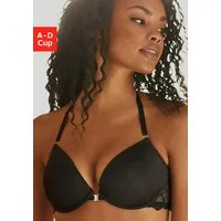 LASCANA Push-up-BH mit extravagantem Rücken aus Spitze und modischen Ringen, sexy Dessous