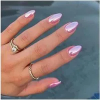 LuxusKollektion Kunstfingernägel 24er Set Pink Glossy Oval Fake Nails zum Aufkleben - Aurora Mandel