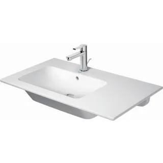 Duravit Me by Starck Möbel-Waschtisch 2345830000 83x49cm, asymmetrisch, Becken links, mit Überlauf, Hahnlochbank, 1 Hahnloch, weiß