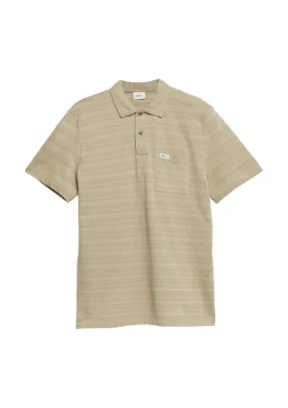 s.Oliver Red Label - Poloshirt mit Strukturstreifen beige - Gr. - XXL