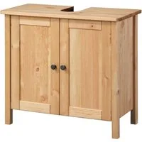 welltime Waschbeckenunterschrank Landhaus Sylt, Badschrank, Badmöbel, FSC®-zertifiziert Badmöbel im Landhaus-Stil, Breite 64 cm, aus Massivholz
