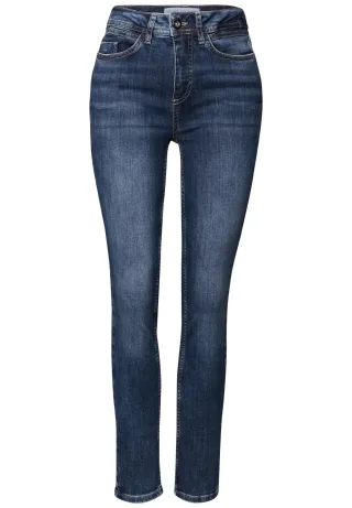 Street One - Slim Fit Jeans dark blue random - Gr. - 30