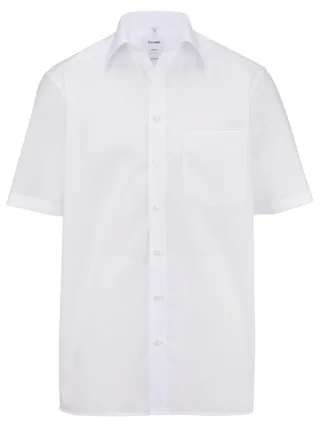 OLYMP - Comfort Fit: Kurzarmhemd weiß - Gr. - 39