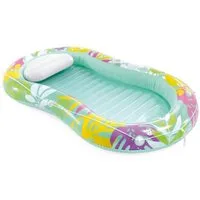 Intex Luftmatratze Luftmatratze Tropical Oasis Lounger 206x122x23cm, mit aufblasbarem Kopfkissen