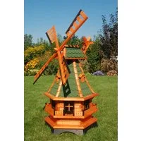 DSH DEKO SHOP HANNUSCH Gartenfigur Gartenwindmühle WM 95 bitum, Norddeutsche Windmühle Gesamthöhe: 100 cm