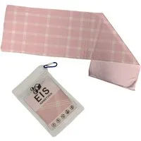 speecheese Sporthandtuch Rosa Karo Eishandtuch für Sommer Wellness