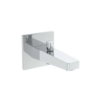 VitrA Flow Square Wanneneinlauf mit Brauseabgang Ausladung Auslauf 16 cm Chrom,A43131EXP A43131EXP