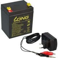 Akkuman.de AGM BLEI AKKU BATTERIE 12V 4,5Ah + LADEGERÄT Bleiakkus