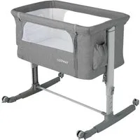 COSTWAY Beistellbett 3 in 1 Reisebett, 5-stufig höhenverstellbar,Matratze