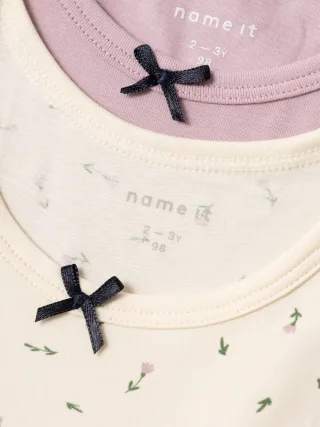 NAME IT - NMFTANK TOP 2P BUTTERCREAM FLORAL NOOS buttercream - Gr. - 110