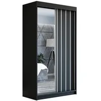 A&J MöbelLand GmbH Schiebetürenschrank VIGO mit Spiegel. (nur für kurze Zeit! TOP ANGEBOT! Geräumiger Schrank mit viel Stauraum:6 Regalen und 1 Kleiderstange – -ideal zur Aufbewahrung von Kleidung und Accessoires. TOP PRODUKT! Farbe und Größe (120 cm