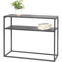 bremermann Konsolentisch mit Ablage, Standregal, Blumenhocker Metall, grau