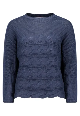 betty barclay - so cosy - - Strickpullover dunkelblau - Gr. - 38