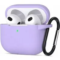 CoolGadget Kopfhörer-Schutzhülle Basic Silikon Hülle für AirPods 4 Schutzhülle mit Karabiner, Soft Touch Case, stoßfest, rutschfest, 360° Schutz, kabellos ladbar