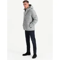 OMBRE Winterjacke Herren-Freizeit-Pufferjacke mit Wolle
