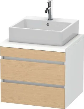 Duravit DuraStyle Konsolenwaschtischunterbau wandhängend Natur Eiche & Weiß Matt 600x548x512 mm - DS DS531503018