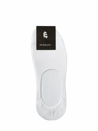 Mey & Edlich Herren Unsichtbare Socke Twinpack Weiß 80 % Baumwolle, 18 % Polyamid, 2 % Elasthan
