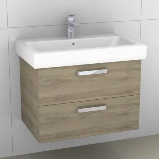 Artiqua 413 Waschtischunterschrank für iCon 124075, 124078 Sanremo Eiche quer NB, 413-WU2L-K02-7145- 413-WU2L-K02-7145-428