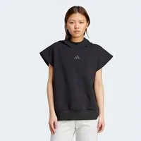 adidas Sportswear Sweatshirt SOFT LUX LOCKERER ÄRMELLOSER HOODIE ärmellos, mit integrierter Kapuze, mit seitlichen Schlitzen