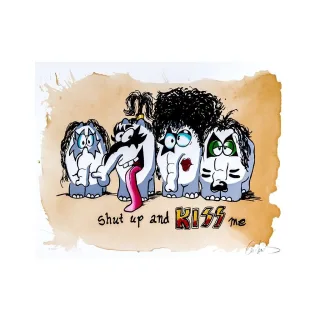 Otto Waalkes Original Siebdruck "Shut up and KISS me" 2018...