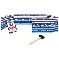 Garronda Windschutz Strand Sichtschutz 12m lang mit Gummihammer Garten Meer GAEX001