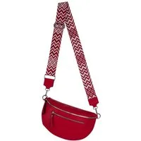 EAAKIE Gürteltasche Bauchtasche Umhängetasche Crossbody-Bag Kunstleder Italy-Design, als Schultertasche, CrossOver, Umhängetasche tragbar