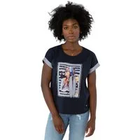 Gio Milano Kurzarmshirt G30-1111 mit Strass & Dekodruck – modisch & feminin