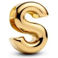 Pandora Charm Buchstabe Pandora Charm Damen Buchstabe S Alphabet 14 Karat Vergoldet 763965C00