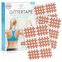 Health Press Kinesiologie-Tape Gittertape Cross Tape hautfreundliche Gitterpflaster (120-St) hohe Klebekraft, lange Haftdauer