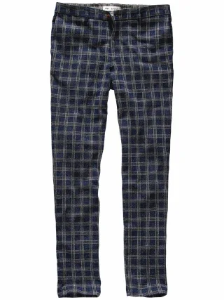 Mey & Edlich Herren Stilfragen-Karohose Blau 50 % Baumwolle, 26 % Polyester, 22 % Viskose, 2 % Elasthan
