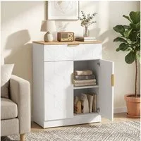 HOMCOM Sideboard Aufbewahrungsschrank Beistellschrank mit Schublade (Set, 1 St., 1), Mit zwei höhenverstellbaren Einlegeböden.