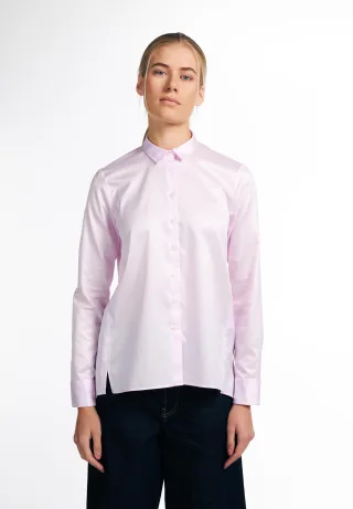ETERNA - Soft Luxury Shirt Bluse Twill Langarm rot - Gr. - 36/Langarm