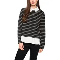 Marc Cain Langarmshirt Urban Office Premium Damenmode mit Hemdblusen-Details
