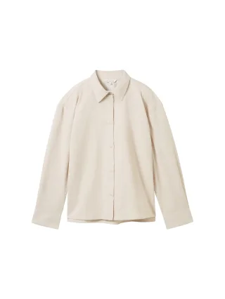 Tom Tailor - Oversized Kord Bluse dusty beige - Gr. - 38