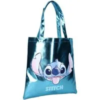 Vadobag Tragetasche Disney Stitch Shopper Metallic Modische Tasche 37x36 cm aus PU