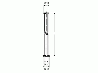 Schell Kupferrohr 3/8"Bördel 1/2"Bördel d:10mm 300mm chrom 500000699