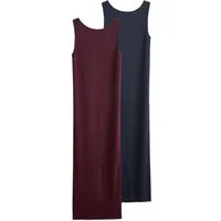 The Set Maxikleid The Set Transparentes Maxi-Strickkleid, 2er-Pack (2-tlg)