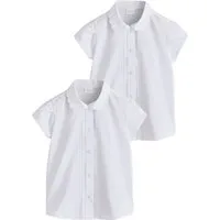 Next Shirtbluse 2er-Pack Hemden für die Schule mit Bogenkante (2-tlg)