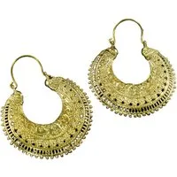 Guru-Shop Paar Ohrhänger Boho Ohrringe, goldene indische Ohrringe aus..