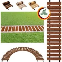 Floranica Gartensteg Gartenweg aus Holz Gartentritte Holzweg aus Lärche, 30x100 cm, Braun, 1-St., Rollweg Ausrollbarer Gehweg rutschfeste Oberfläche