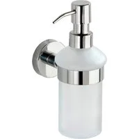 WENKO Seifenspender Bosio Shine, Edelstahl rostfrei, ca. 200 ml Füllmenge