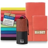 Blumtal Sporthandtuch Mikrofaser Handtücher Set, Mikrofaser (2-St), Ultra leicht, kompakt & schnelltrocknend