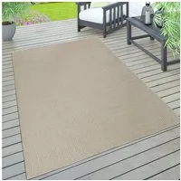 Paco Home Teppich Timber 125, rechteckig, Höhe: 4 mm, Flachgewebe, Sisal Optik, auch als Läufer, In- und Outdoor geeignet