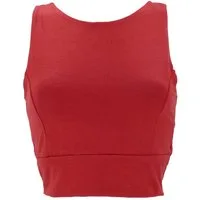 Guru-Shop T-Shirt Yogatop mit Rückenausschnitt, kurzes Top -.. Festival, Ethno Style, alternative Bekleidung