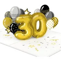 papercrush Geburtstagskarte 30. Geburtstag Pop-Up Karte