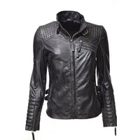 Zimmert Leather Lederjacke Amy (1-St) weiches Lammnappa Leder, Rot, Braun, Cognac, Schwarz