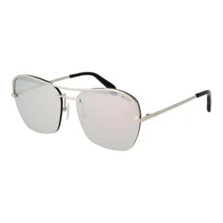 Silberne Metallsonnenbrille